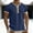 Navy, variant on Mens Linen Shirt Sevevn Men's Henley Short Sleeve Tops Contrast Trim Casual Summer Shirts Black 2XL