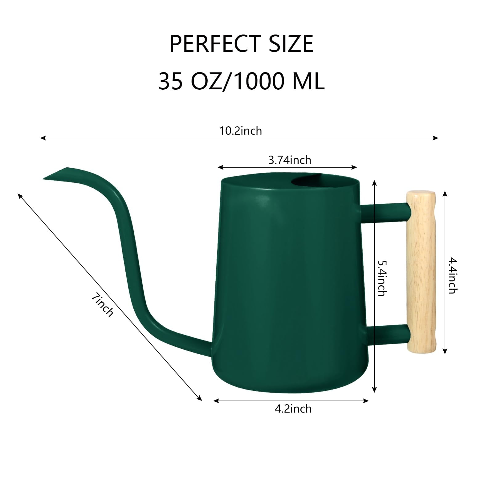 Watering Can Indoor Plants, 35oz Small Stainless Steel Metal Watering Can Modern Decorative Watering Pot