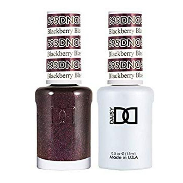 DND Nail Polish Gel & Matching Lacquer Set 695 BLACK BERRY BLAST