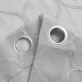 thumbnail image 5 of Pinewave Gray Sheer Curtains Geometric Embroidered Light Filtering Window Panels for Living Room Grommet Top W38 xL54 x2, 5 of 5