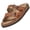 Brown, variant on Mens Double Strap Slide Sandals with EVA Sole - Flat Casual Comfort Shoes, Black