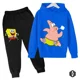 thumbnail image 2 of Conjunto de sudadera y pantalón con capucha de Bob Esponja para niños y niñas, chándal de dibujos animados de primavera, ropa para niñas pequeñas, sudadera de manga larga y pantalón, 2 piezas, 2 of 5