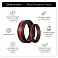 thumbnail image 2 of Bright Red Stripe Silicone Ring For Men and Women 8mm Bandwidth, 2 of 4
