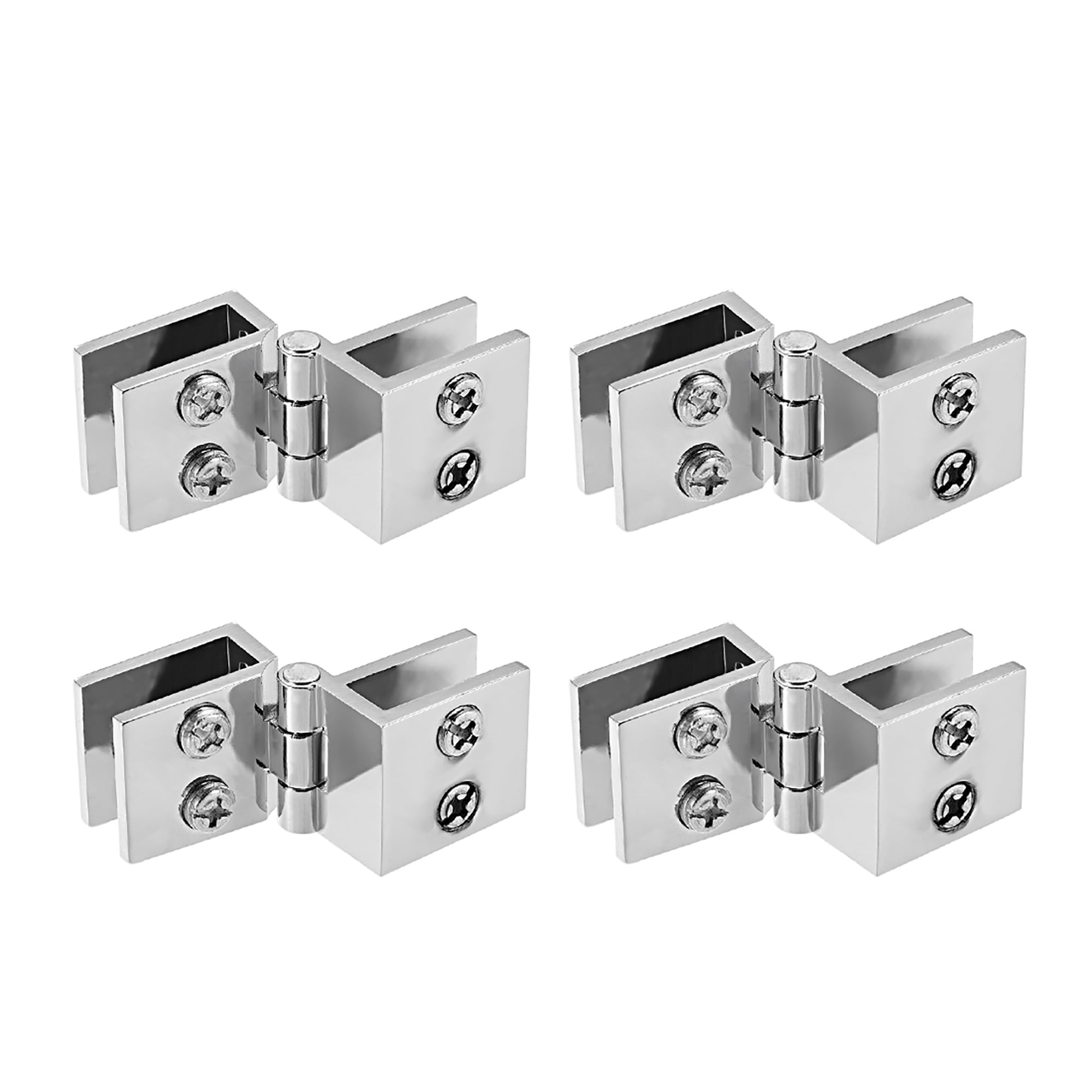 Glass Hinge Adjustable 90 Degree Clamp for 58mm Thickness 4Pcs
