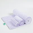 thumbnail image 6 of Jessy Home 8 Pcs Purple Bicolor bar Stripe Large Bath Towels Set 2 Oversized Bathroom Towels, 2 Hand Towels, 4 Washcloths, 6 of 7