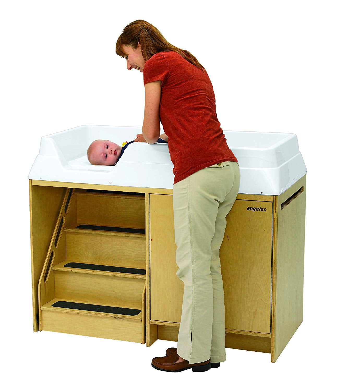 Children's Factory Changing Table with Locking Stairs