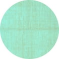 thumbnail image 1 of Ahgly Company Indoor Round Solid Light Blue Modern Area Rugs, 7' Round, 1 of 4