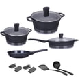thumbnail image 1 of Batería de Cocina Antiadherente de Mármol Kochstelle Basics Joys 13 Piezas Negra, 1 of 9