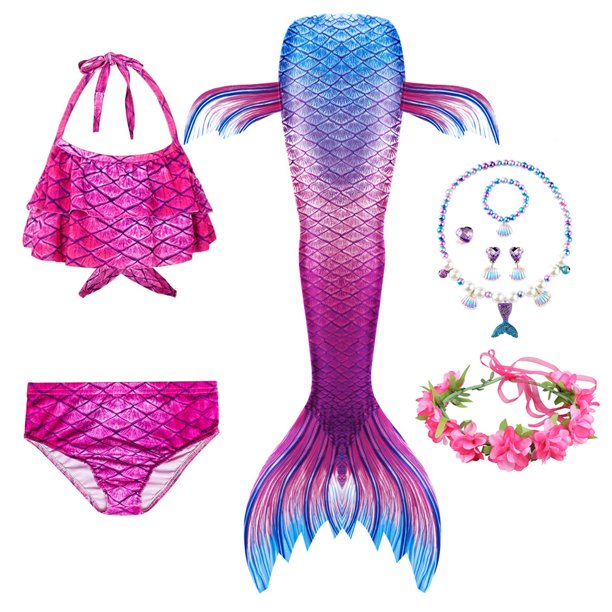 Mermaid Tails for Swimming Girls Bathing Suits Swimsuit Swimwear Bikini