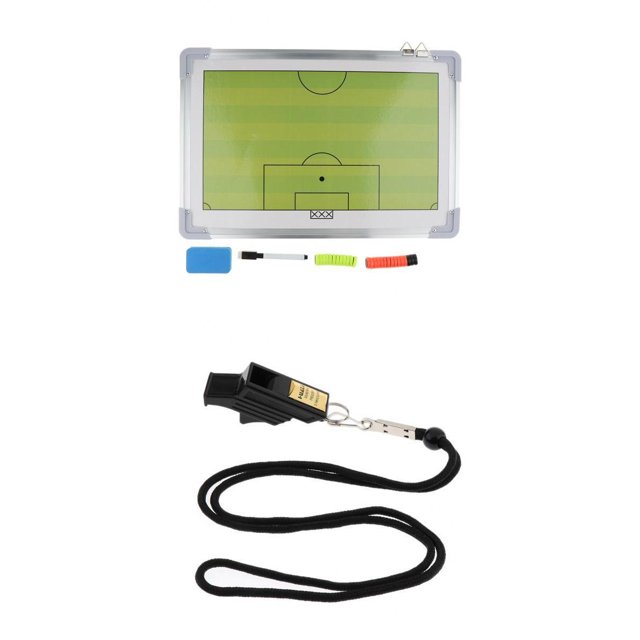 Pizarra De Fútbol Sunnimix con Accesorios para Entrenamiento de Aleación y Juego de Silbato Deportivo