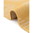 thumbnail image 5 of Unique Loom Outdoor Modern Collection Area Rug - Tambor (3' 3" Round Yellow/Ivory), 5 of 11
