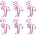 thumbnail image 1 of shiyou-Shaped Paper Clips, 100pcs Paper Clips Prevent Slip Cute Flamingo Shaped Paper Clips Small Bookmark Paperclips for Home School and Office Decor, 1 of 4
