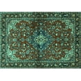 thumbnail image 1 of Ahgly Company Indoor Rectangle Persian Turquoise Blue Traditional Area Rugs, 5' x 7', 1 of 4
