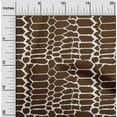 thumbnail image 1 of oneOone Cotton Poplin Brown Fabric Snake Animal Skin Craft Projects Decor Fabric Printed By The Yard 42 Inch Wide, 1 of 4
