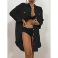 thumbnail image 5 of Bsubseach Fashion Swim Cover Ups for Women Button Down Long Sleeve Shirt Beach Outfits, 5 of 7