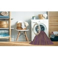 thumbnail image 2 of Ahgly Tapis de Zone Transitionnel Carré pour Intérieur Lavable à la Machine Company, Framboise Violet, 7 Pieds Carré, 2 of 7