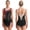 Black, variant on Women's Sparkly Rhinestone Sleeveless Figure Skating Dance Dress Lyrical Ballet Leotard Dancewear Burgundy S