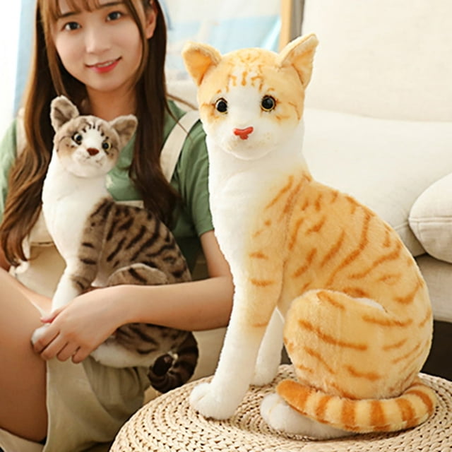 Simulation Cats Design Plush Stuffed Pillow Animal Cushion Sofa Decor Kids Toy