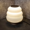 thumbnail image 4 of JONATHAN Y Honey Pot 12" Minimalist Classic Plant-Based PLA 3D Printed Dimmable LED Table Lamp, White/Brown, USA1001C, 4 of 9