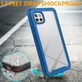 thumbnail image 4 of Samsung Galaxy A22 5G Phone Case, [Not Fit Samsung A21/A12/A20], Transparent Drop Proof Cover-Blue, 4 of 4
