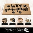 thumbnail image 4 of A1HC Natural Coir Flocked Doormat, Wipe Your Paws Black , 24"x36", Durable Outdoor Welcome Mat, Non-Slip, Pet Friendly, Fade Resistant, 4 of 9