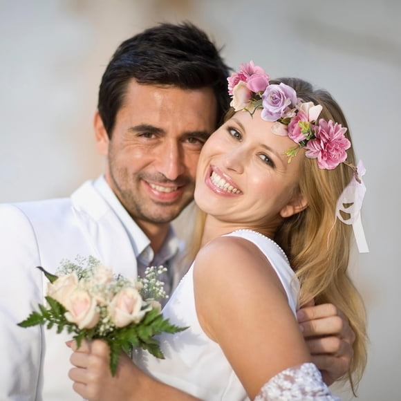 AURARMLET Floral Morada Para Mujer Con Realistas Ideal Para Eventos Y Bodas
