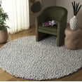 thumbnail image 2 of SAFAVIEH Natura Joey Solid Area Rug, Light Grey, 6' x 6' Round, 2 of 7