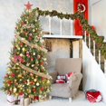 thumbnail image 6 of 6ft Pre-Lit Artificial Christmas Tree with 450 Warm White Led Lights, Green Xmas Tree with 1838 Branch Tips and Foldable Metal Stand for Christmas Office, Home, Party, Holiday DéCor, 6 of 7