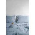 thumbnail image 2 of Pavish Export Duvet Cover Set 100% Washed Cotton Linen Feel Super Soft Comfortable Lightweight Home Bedding Set Solid Cornflower Sky Blue Queen, 2 of 5