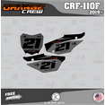 thumbnail image 3 of Kalair GFX Graphics Kit for Honda CRF110F (2019-2024) Orange-crew Series, 3 of 5