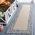 thumbnail image 3 of Safavieh Courtyard Cooper Botanical Indoor/Outdoor Runner Rug, Natural/Red, 2'3" x 6'7", 3 of 10