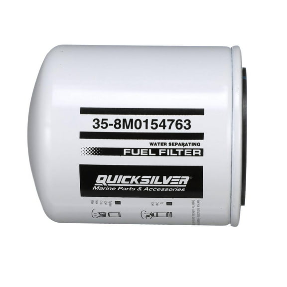 Quicksilver 8M0154763 Water Separating Fuel Filter for Select Johnson/Evinrude Mid-Late 1990s 250/300hp Outboards
