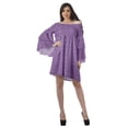 thumbnail image 3 of Moomaya Robe d'Été Dénudée pour Femmes en Coton avec Manches Cloche - m, 3 of 5