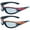 Red + Orange, variant on 3 Pairs of Global Vision Eyewear Marilyn 11 Women's Black Sunglasses Red Orange + Pink Stripe Frames Flash Mirror Lenses