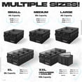 thumbnail image 5 of FORTEM Car Trunk Organizer, Collapsible Multi Compartment SUV Organizer, Foldable Storage for Car Accessories for Women Men, 600D Oxford, Non Slip Bottom, Securing Straps, Soft Cover (65L), 5 of 8