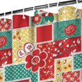 thumbnail image 3 of Pioneer Flower Floral Print Pattern Shower Curtain 84"x72", Bathroom Decorative Shower Curtain Set with 12 Hooks, Waterproof Washable, 3 of 6