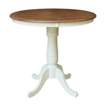 International Concepts 36" Round Top Counter Height Pedestal Dining Table, 35.1" High