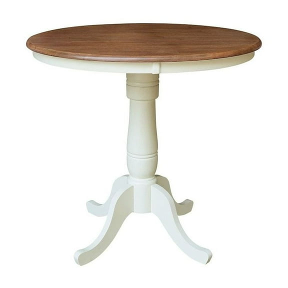 International Concepts 36" Round Top Counter Height Pedestal Dining Table, 35.1" High