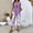 Violet, variant on Women‘s Casual Solid Color Crewneck Short Sleeve T-Shirt & Floral Print Wide Leg Pants Set Spring/Summer Outfit Sky Blue，2XL
