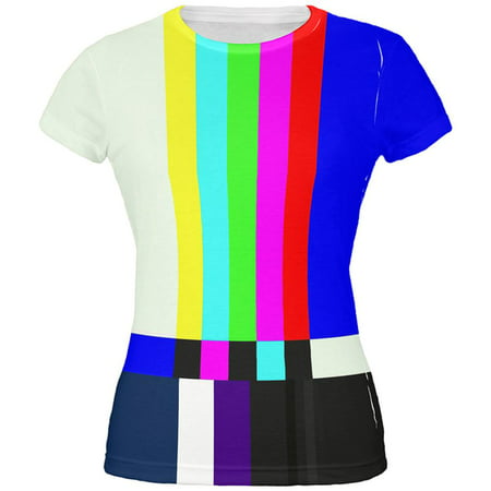 Halloween SMPTE Color Bars Late Night TV Costume All Over Juniors T