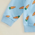 thumbnail image 7 of CAICJ98 Toddler Baby Boy Easter Outfit Summer Clothes Long Sleeve Sweatshirts Pants Cute Bunny Clothing Set (Blue,2-3 Years), 7 of 7