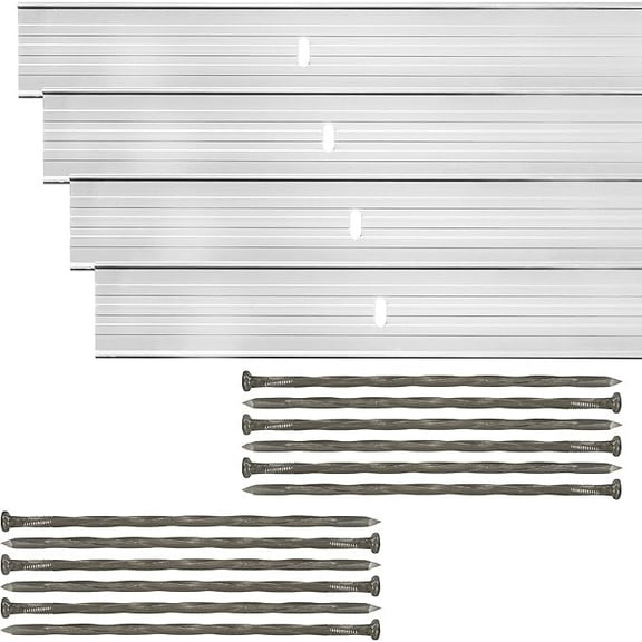 Dreamscape E-Z Edge Aluminum Landscape Edging - 4 Strips, 6ft Each (24ft Total), Mill Finish (Natural Aluminum) - Professional Quality Landscaping Border, Metal Divider for Lawn, Garden, Flowerbed