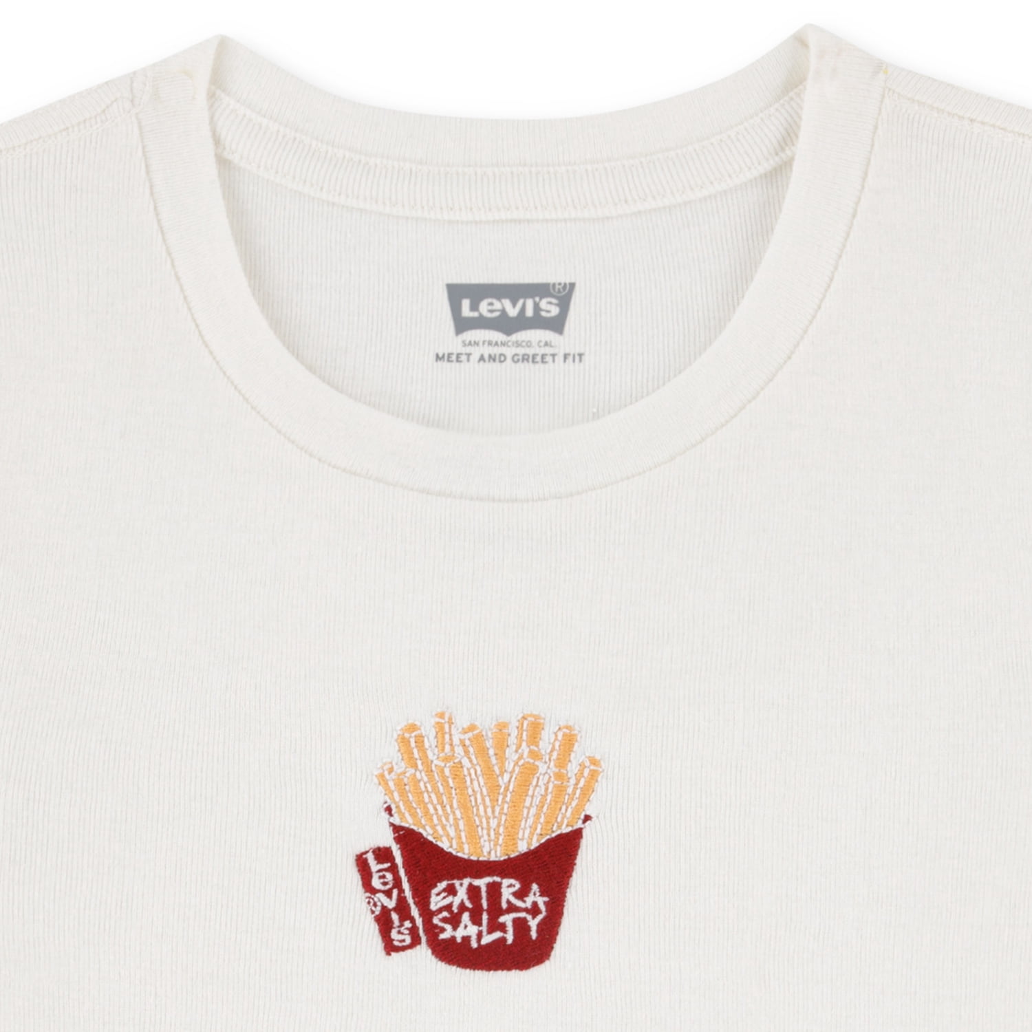 Levi Girls Graphic Rib Knit Short Sleeve Baby Tee, Sizes 4-16