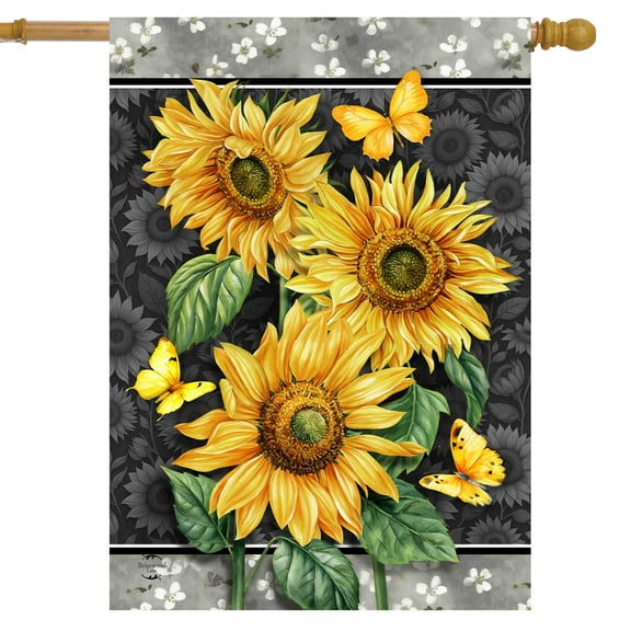 Briarwood Lane Elegant Sunflowers House Flag