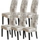 thumbnail image 1 of Nvzi Juego de 6 fundas para sillas de comedor, fundas para sillas de cocina y comedor, fundas elásticas para sillas Parson (paquete de 6, patrón geométrico impreso), 1 of 4