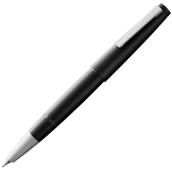 Pluma estilográfica Lamy 2000 negra de fibra de vidrio con punta dorada M