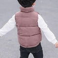 thumbnail image 4 of AherBiu Toddler Boys Clothes Corduroy Vests Button Zip up Stand Collar Sleeveless Winter Jackets Waistcoat, 4 of 5
