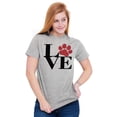 thumbnail image 3 of Cute Dog Cat Pet Lover Owner Paw Women's Graphic T Shirt Tees Brisco Brands X, 3 of 5