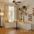 thumbnail image 4 of WIAWG Casual Wood Corner Dining Breakfast, L Shape Kitchen Corner Nook Bench Seating with Hidden Storage, White and Oak, 63”D x 63”W x 17.7”H, 4 of 9