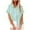 Sky Blue, variant on Uaswgudfs Women's Cotton Short Sleeve Shirt - Casual Cardigan Summer Blouse with Chest Pocket and Button Placket Top